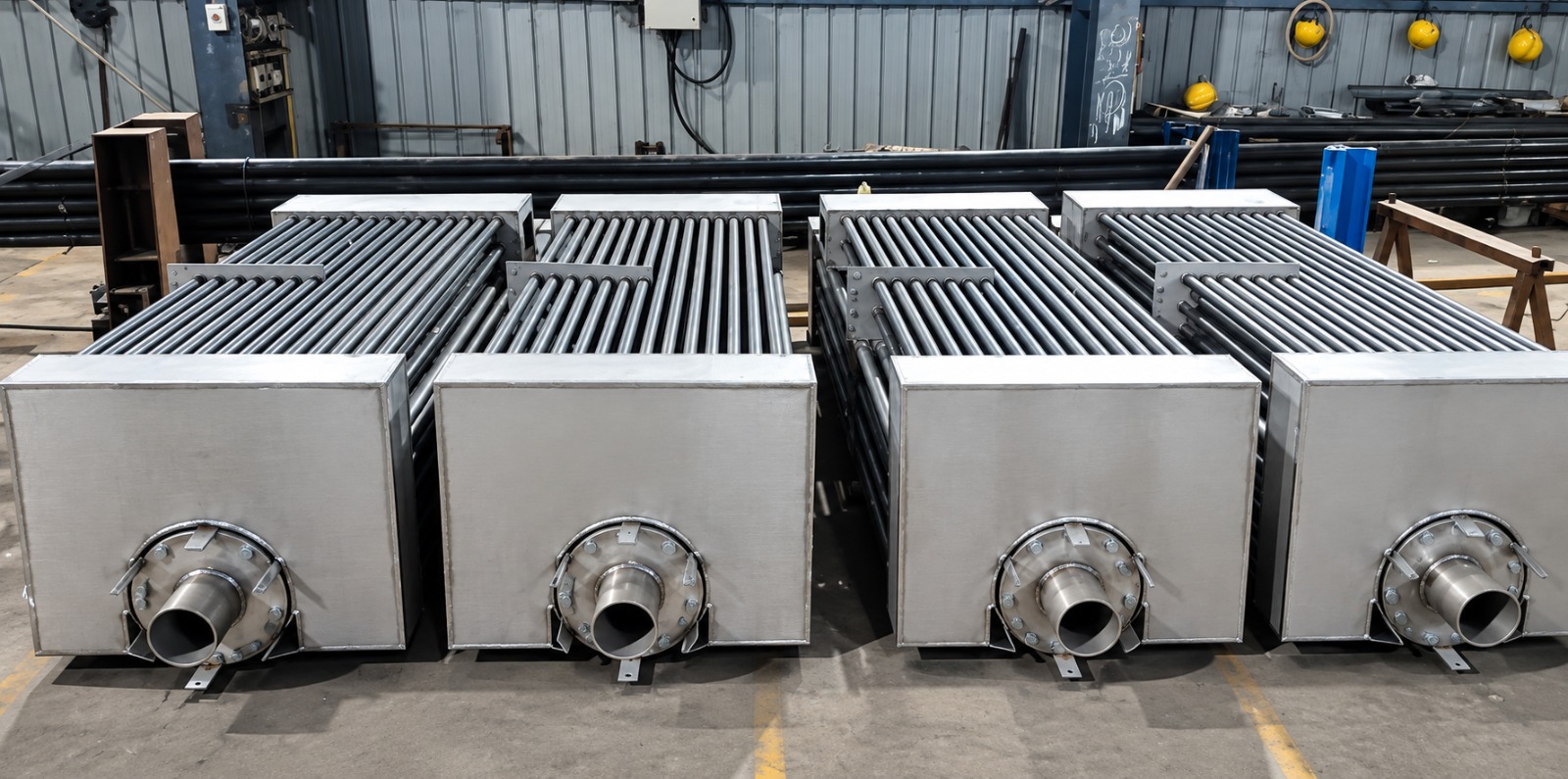 Heat exchangers, heating systems and ovens