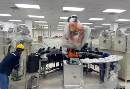 Robot Dip Simulator packaged for delivery by SAMA